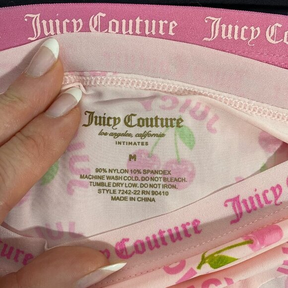 Juicy Couture Bikini Brief Pink, Black, White, Gray Logo 5 Panties Set Size M - Picture 9 of 9